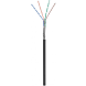 CAT6 Outdoor Netzwerkkabel, SF/UTP, AWG 26/7 (Flexibel), 305 Meter, Schwarz, CCA
