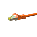 RJ45 Netzwerkkabel S/FTP (PiMF), mit CAT 7 Rohkabel, Orange, 5m