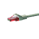CAT6 Netzwerkkabel, U/UTP, 0,25 Meter, Grau, 100% Kupfer