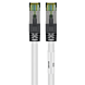 RJ45 Netzwerkkabel S/FTP (PiMF), mit CAT 8 Rohkabel, Weiß, 3m