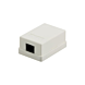 Dose Aufputz Cat. 5/ Class E einfach, ungeschirmt, 1 x RJ45, Elfenbein
