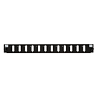 Frontplatte LC/SC 12-Port schwarz Quad/Duplex, geeignet für universelle Glasfaserablage