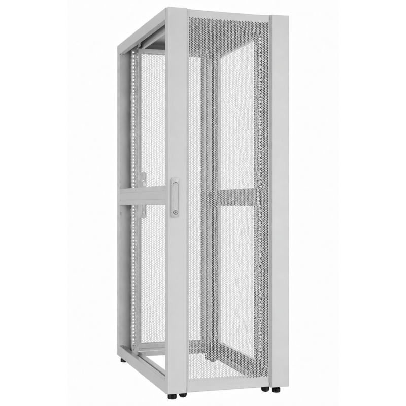 42 HE 19” Datacenter Serverschrank, mit perforierter Fronttür (BxTxH) 800 x 1200 x 2000mm Grau