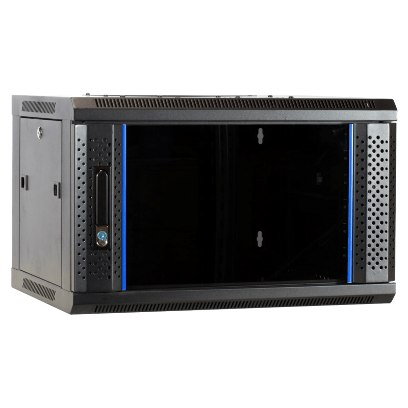 4 HE Serverschrank, Wandgehäuse, mit Glastür, nicht vormontiert (BxTxH) 600 x 450 x 280mm