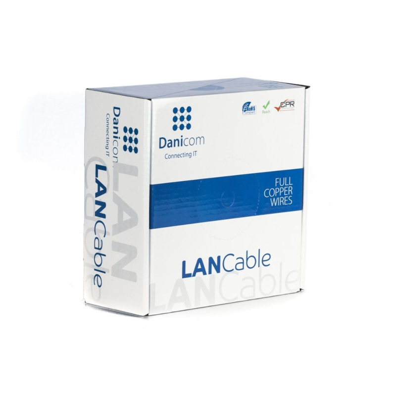 DANICOM CAT6A FTP 100m Außenkabel Starrleiter - PE (Fca)