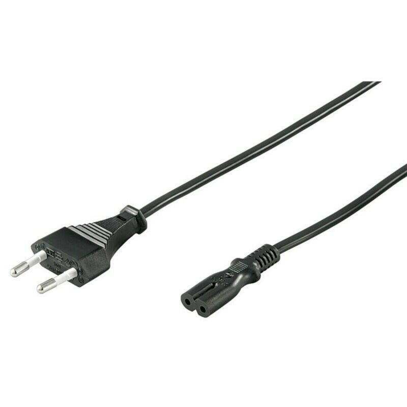 Stromkabel mit Eurostecker und Gerätebuchse C7 – Schwarz - 5 Meter