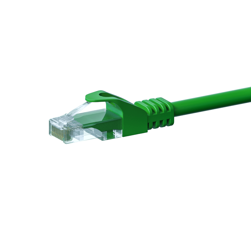 CAT5e Netzwerkkabel, U/UTP, 2 meter, Grün, 100% Kupfer