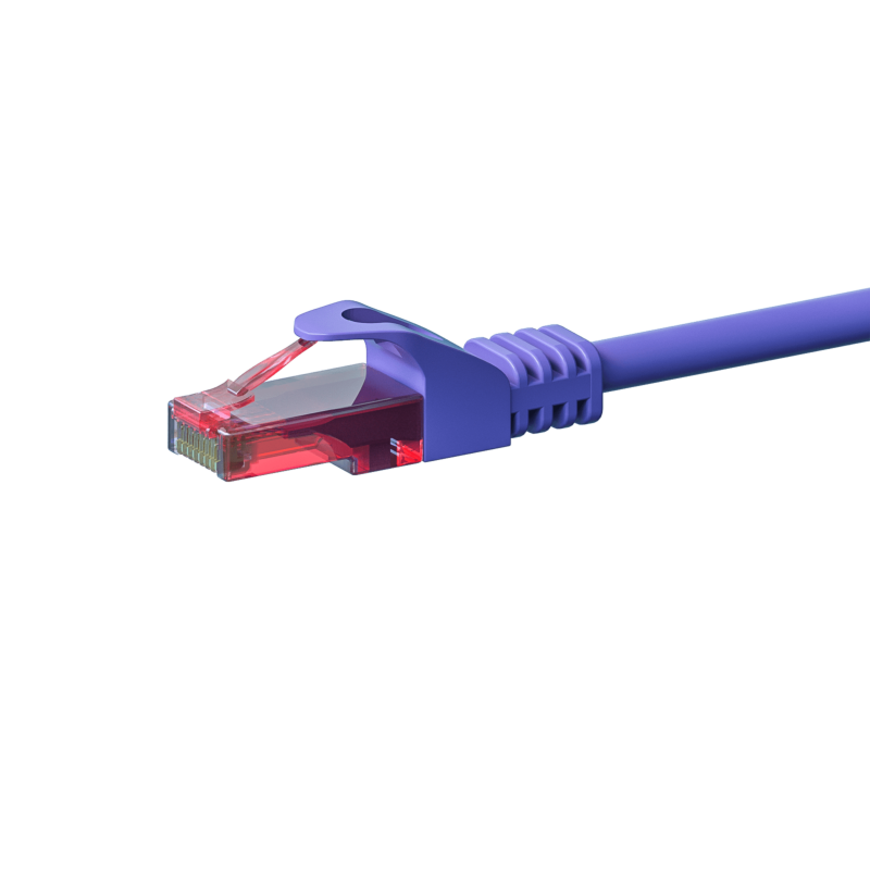 CAT6 Netzwerkkabel, U/UTP, 10 meter, Viollett, 100% Kupfer