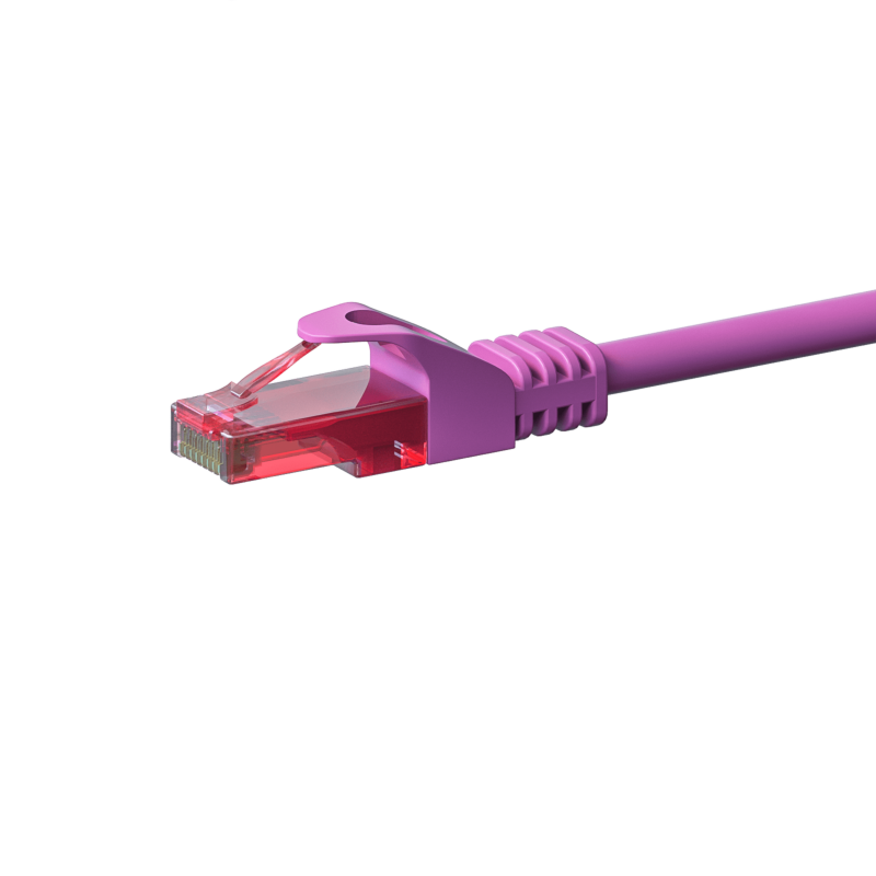 CAT6 Netzwerkkabel, U/UTP, 30 meter, Rosa, 100% Kupfer