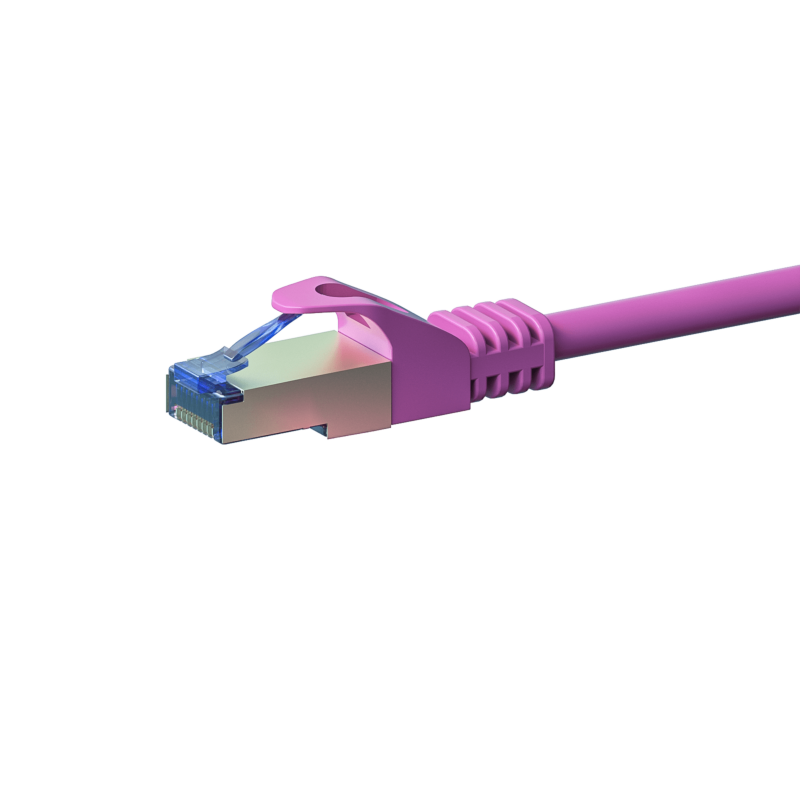 CAT 6a Netzwerkkabel LSOH - S/FTP - 7,50 Meter - Rosa