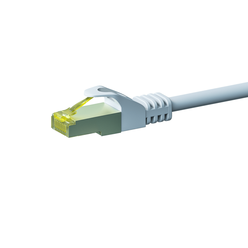RJ45 Netzwerkkabel S/FTP (PiMF), mit CAT 7 Rohkabel, Weiß, 15m