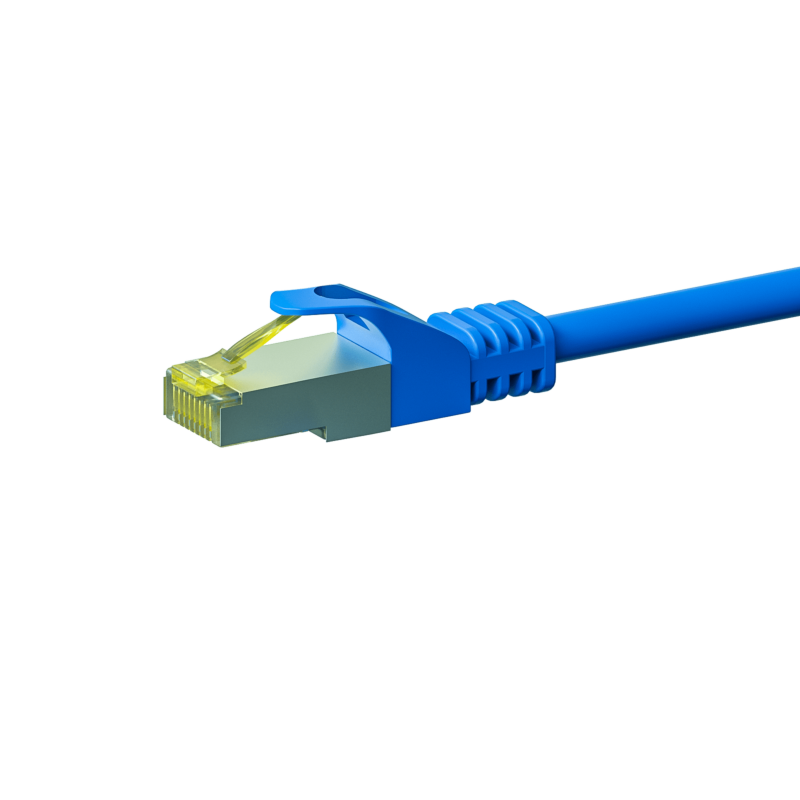 RJ45 Netzwerkkabel S/FTP (PiMF), mit CAT 7 Rohkabel, Blau, 20m