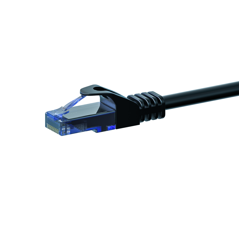 CAT6a Netzwerkkabel 100% Kupfer - U/UTP - 3 Meter - Schwarz