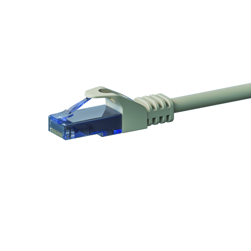 CAT6a Netzwerkkabel 100% Kupfer - U/UTP - 0,50 Meter - Grau