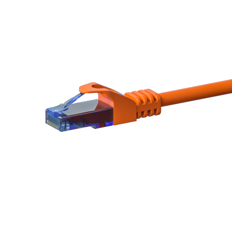 CAT6a Netzwerkkabel 100% Kupfer - U/UTP - 0,15 Meter - Orange