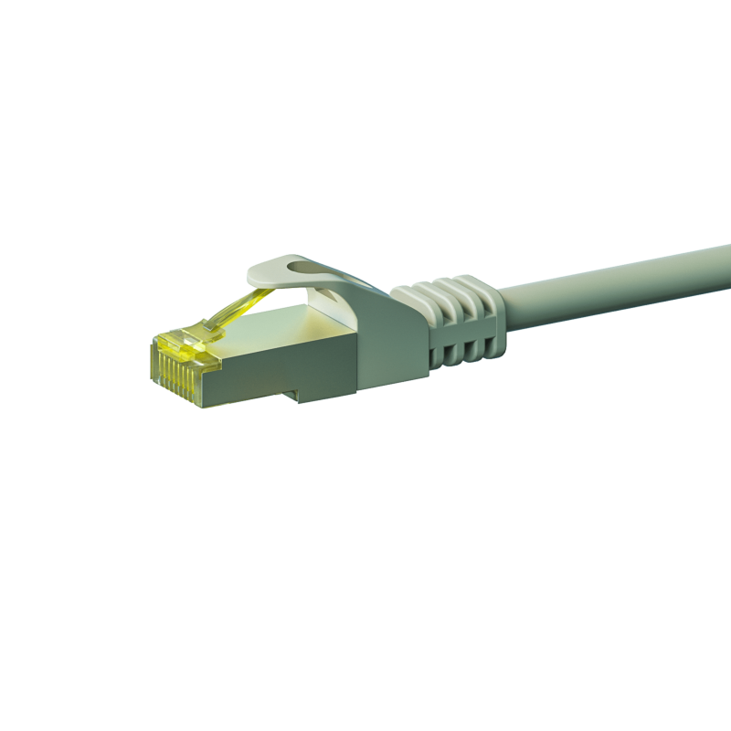 RJ45 Netzwerkkabel S/FTP (PiMF), mit CAT 7 Rohkabel, Grau, 5m