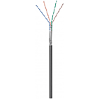CAT6 SF/UTP 50m outdoor Netzwerkkabel auf Spule gewickelt starrleiter Schwarz CCA