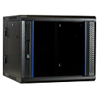 9 HE Serverschrank, wendbares Wandgehäuse mit Glastür (BxTxH) 600 x 600 x 501mm