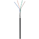 CAT6 Outdoor Netzwerkkabel, SF/UTP, AWG 26/7 (Flexibel), 305 Meter, Schwarz, CCA