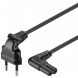 Stromkabel mit Eurostecker und Gerätebuchse C7 – Schwarz - 2 Meter