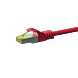 RJ45 Netzwerkkabel S/FTP (PiMF), mit CAT 7 Rohkabel, Rot, 20m