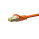 RJ45 Netzwerkkabel S/FTP (PiMF), mit CAT 7 Rohkabel, Orange, 0,50m