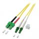 OS2 duplex Glasfaserkabel LC/APC-SC/APC 1m