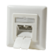 Dose Unterputz Cat. 6/ Class E zweifach, geschirmt, 2 x RJ45 Elfenbein