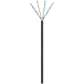 CAT6 Outdoor Netzwerkkabel, U/UTP, AWG 24/7 (Flexibel), 100 Meter, Schwarz, CCA