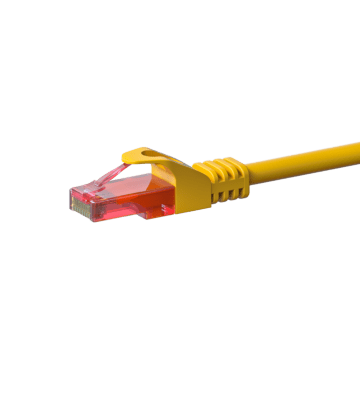 CAT6 Netzwerkkabel, U/UTP, 2 meter, Gelb, 100% Kupfer