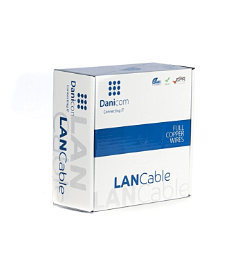 DANICOM CAT7 S/FTP 100m Außenkabel Starrleiter - PE (Fca)