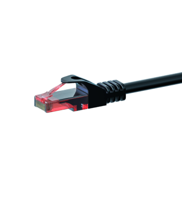 CAT6 Netzwerkkabel, U/UTP, 2 meter, Schwarz, 100% Kupfer