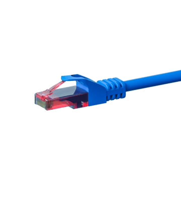 CAT6 Netzwerkkabel, U/UTP, 2 meter, Blau, 100% Kupfer
