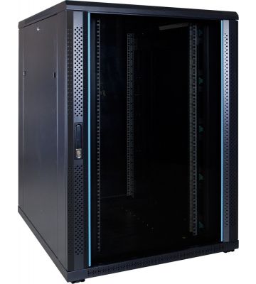 22 HE 19” Serverschrank, mit Glastür (BxTxH) 800 x 1000 x 1200mm