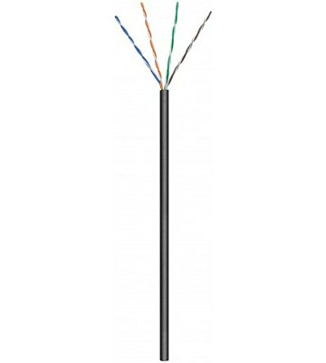 CAT5e Outdoor Netzwerkkabel, U/UTP, AWG 26/1 (Flexibel), 100 Meter, Schwarz, CCA