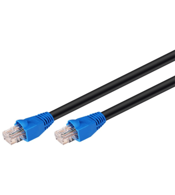 DANICOM CAT6 Kabel für den Aussenbereich UTP – 30 Meter – Schwarz - 100% Kupfer
