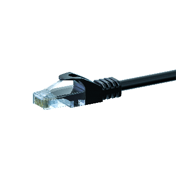 CAT5e Netzwerkkabel, U/UTP, 1 meter, Schwarz, 100% Kupfer
