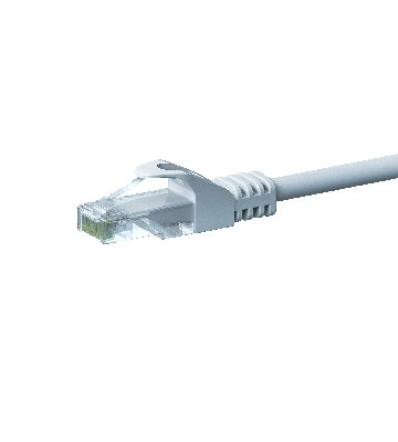 CAT5e Netzwerkkabel, U/UTP, 0,25 Meter, Weiß, 100% Kupfer