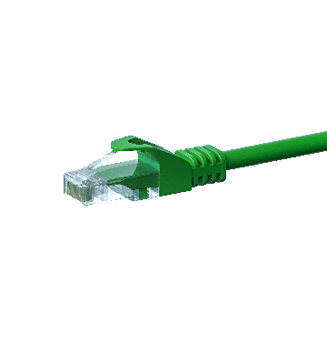 CAT5e Netzwerkkabel, U/UTP, 7,50 meter, Grün, 100% Kupfer