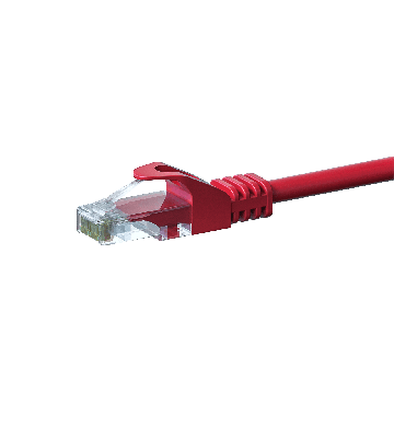 CAT5e Netzwerkkabel, U/UTP, 1 meter, Rot, 100% Kupfer