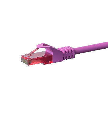 CAT6 Netzwerkkabel, U/UTP, 50 Meter, Rosa, 100% Kupfer