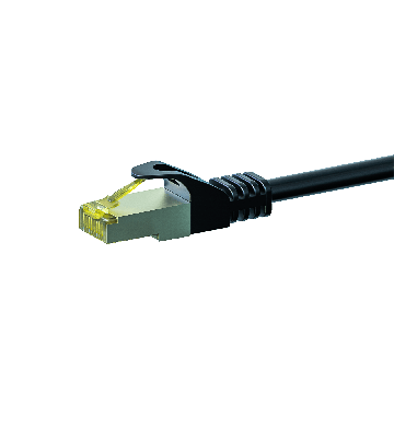 RJ45 Netzwerkkabel S/FTP (PiMF), mit CAT 7 Rohkabel, Schwarz, 20m