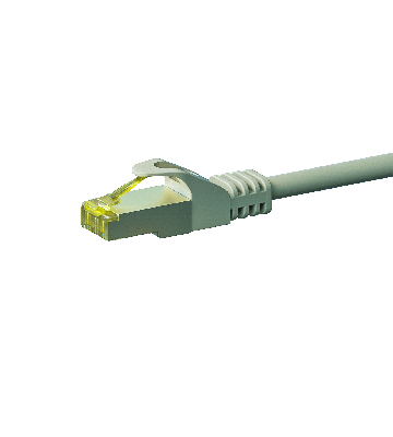 RJ45 Netzwerkkabel S/FTP (PiMF), mit CAT 7 Rohkabel, Grau, 1m