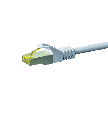RJ45 Netzwerkkabel S/FTP (PiMF), mit CAT 7 Rohkabel, Weiß, 20m