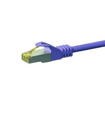 RJ45 Netzwerkkabel S/FTP (PiMF), mit CAT 7 Rohkabel, Violett, 10m