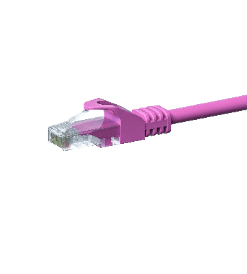 CAT 5e Netzwerkkabel U/UTP – 0.25 Meter - Rosa - CCA