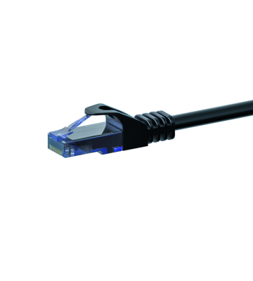 CAT6a Netzwerkkabel 100% Kupfer - U/UTP - 0,15 Meter - Schwarz