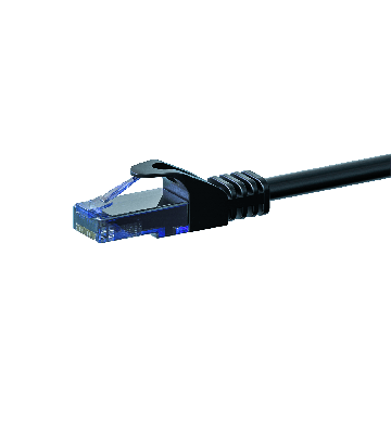 CAT6a Netzwerkkabel 100% Kupfer - U/UTP - 0,50 Meter - Schwarz