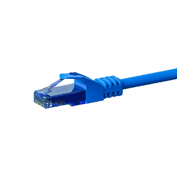 CAT6a Netzwerkkabel 100% Kupfer - U/UTP - 1 Meter - Blau