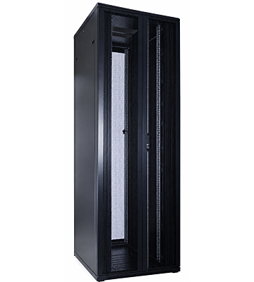 47 HE 19” Serverschrank, mit perforierten Doppelflügeltüren vorne und hinten (BxTxH) 800 x 1200 x 2200mm 